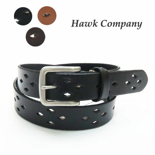 Hawk Company レザーベルト スタッズ アメカジ バイカー Hawk Company