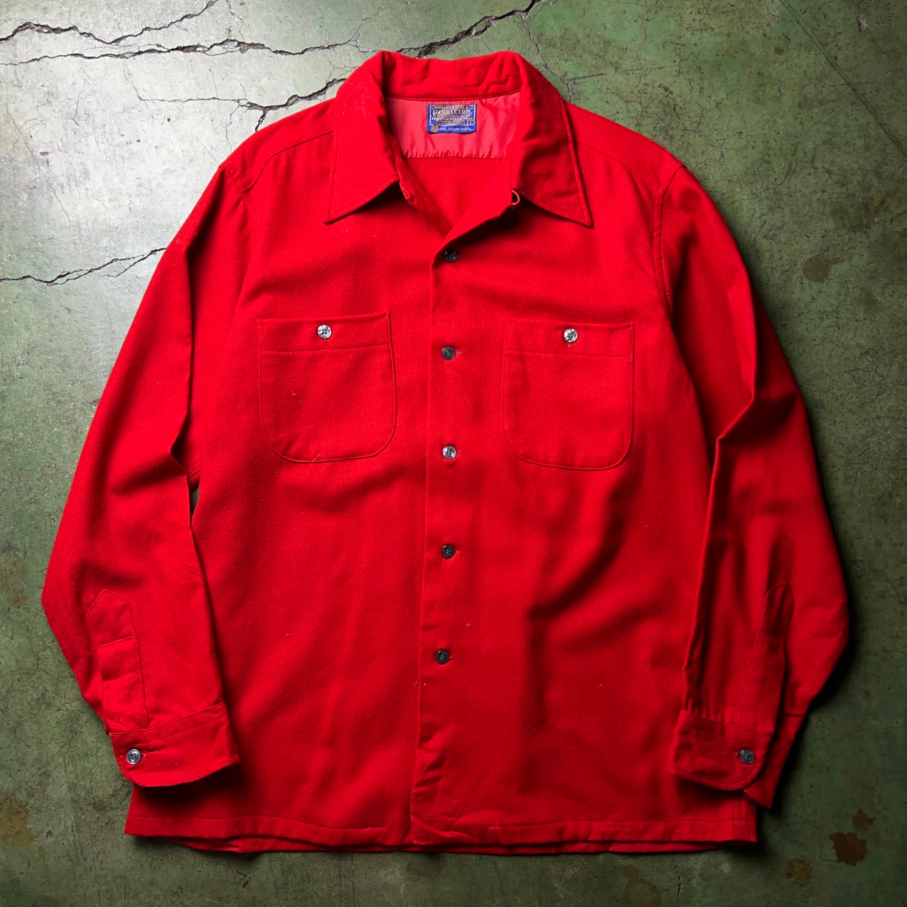 1960's~70's PENDLETON Wool Shirt Red 60年代 70年代 ペンドルトン