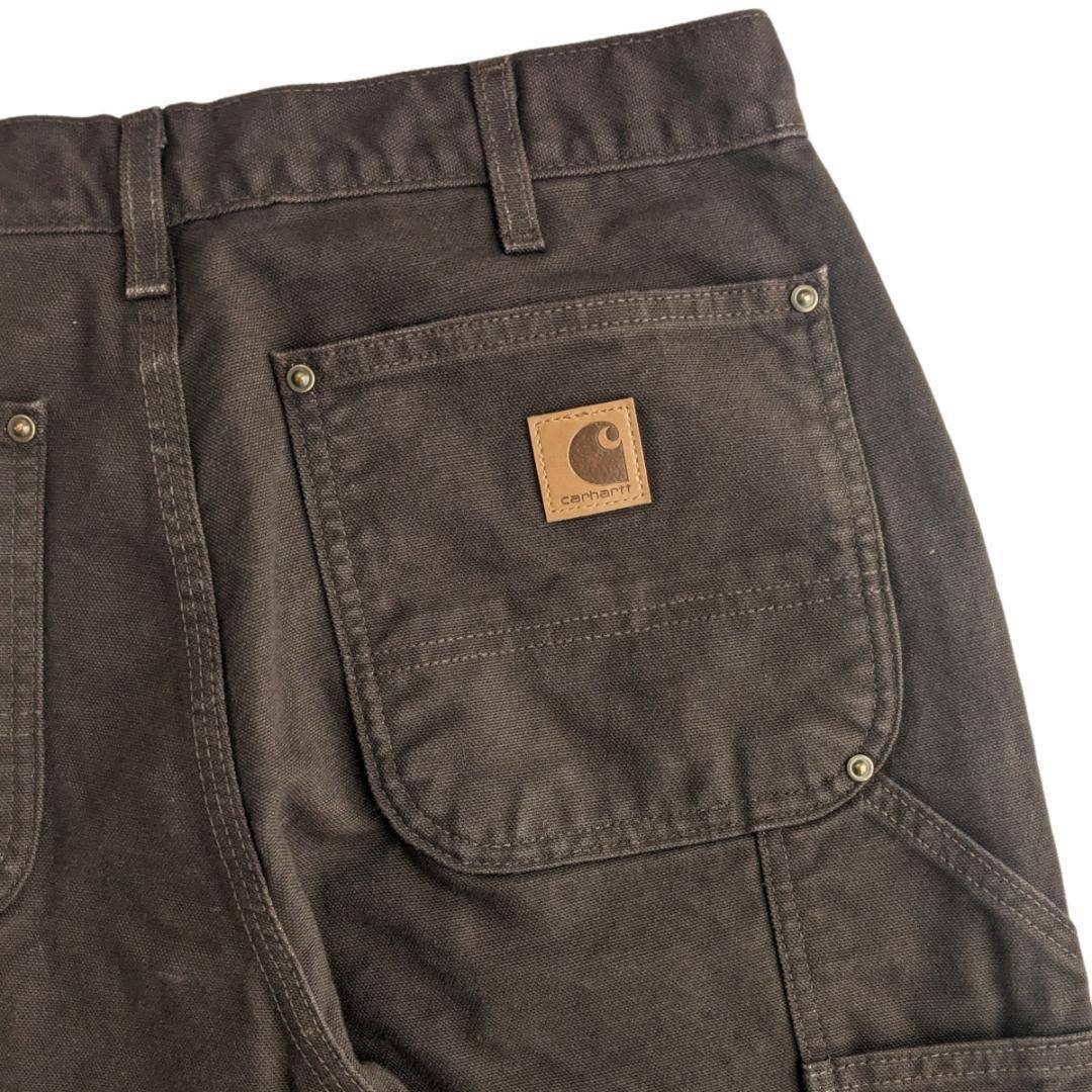carhartt - USA製 カーハート ダークブラウン B136 W33L30 ダブルニー