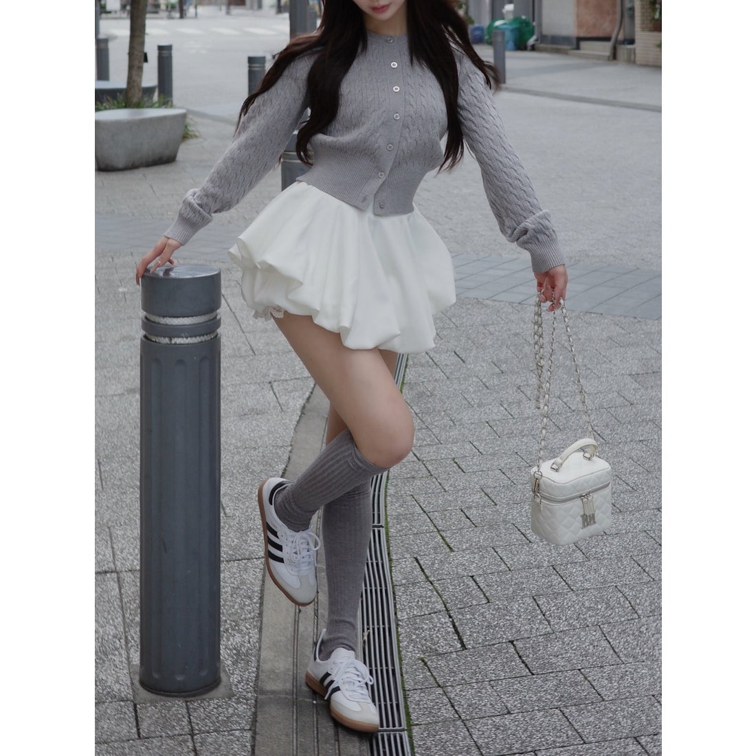 ダーリッチ Darich ボリュームバルーンミニスカート （ホワイト