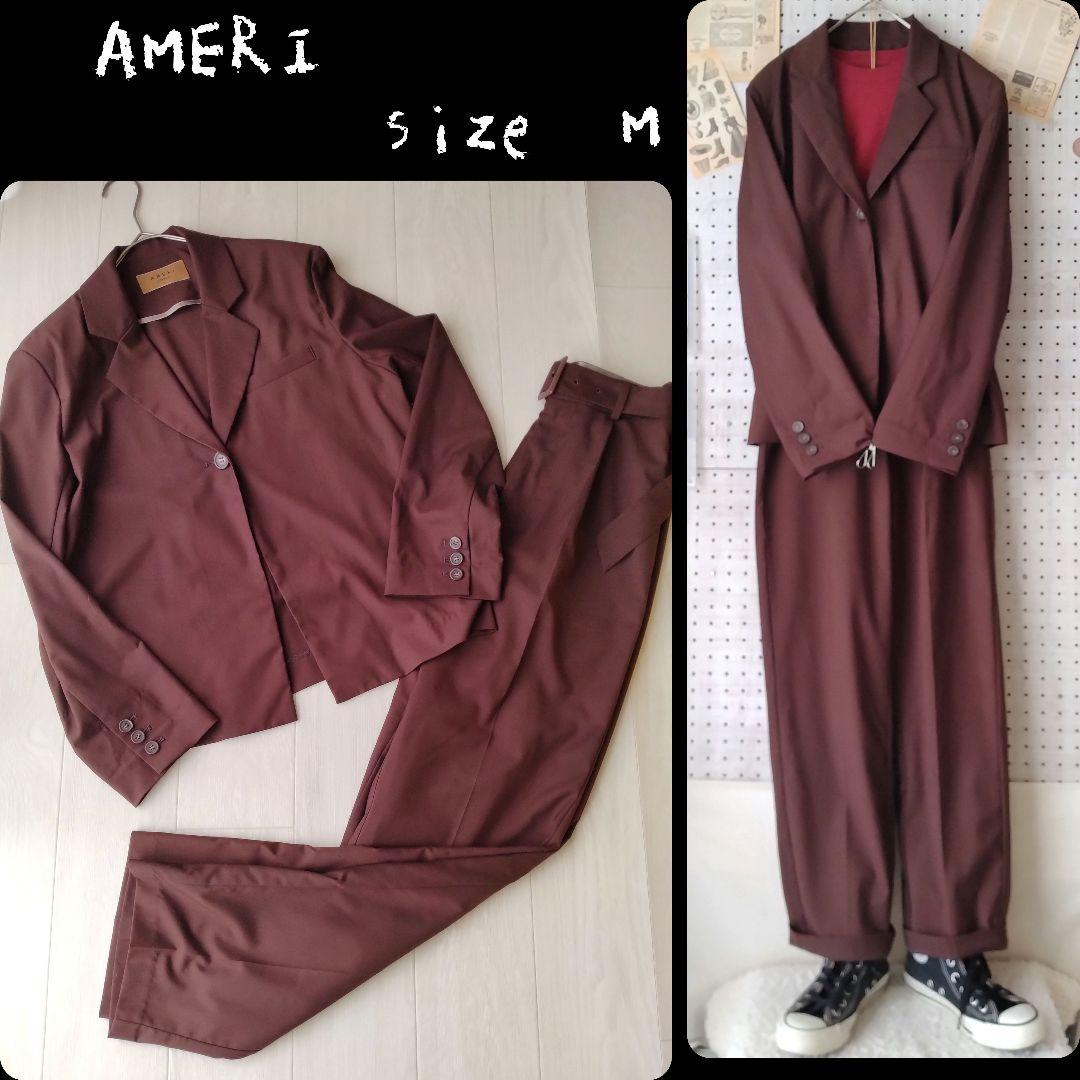 Thich★美品★アメリヴィンテージ スーツセット セットアップ M アメリ セットアップ ジャケット風シャツ ワイドパンツ セット x MIREI